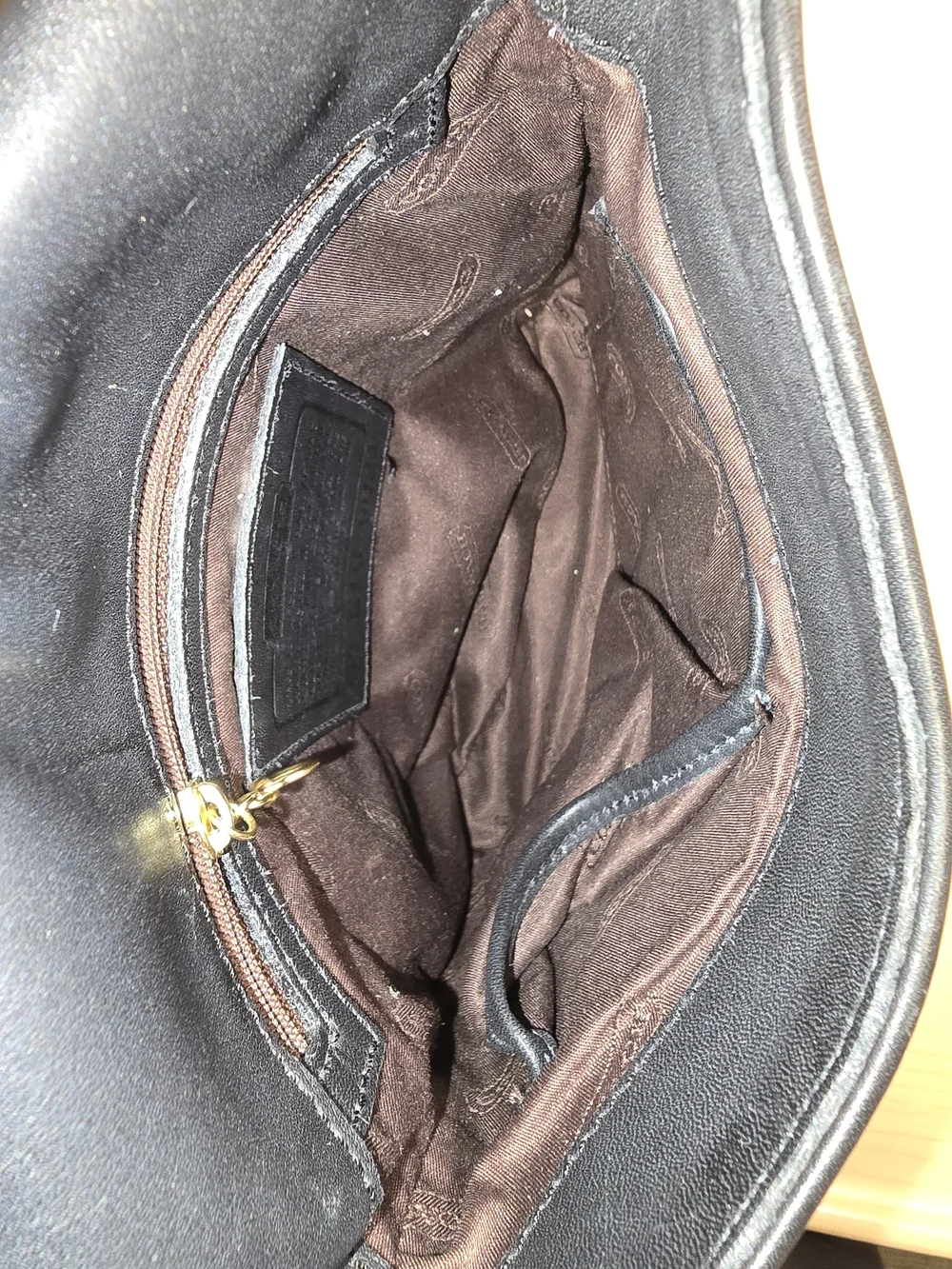 Vintage COACH 9821 Black Leather Slim Flap Crossbody Legacy Purse Made USA 2001